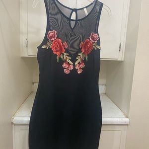 Bodycon shear back dress